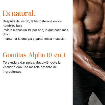 Gomitas ALPHA | Potencia masculina y energía extrema